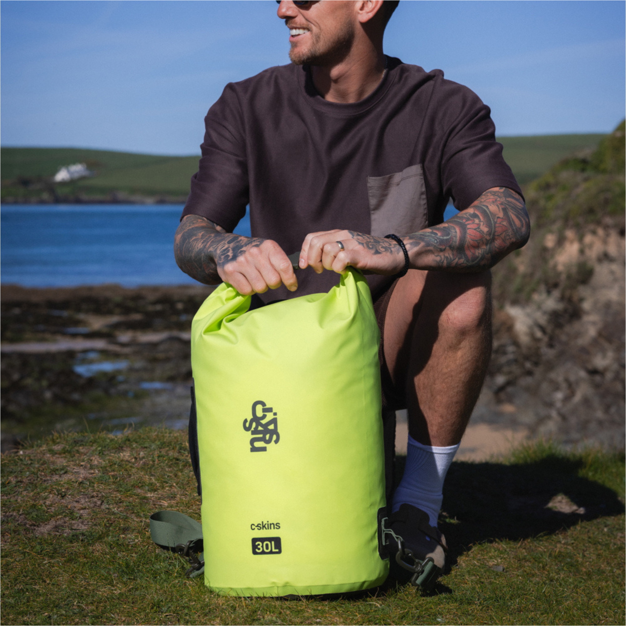 2026 C-Skins Session 30L Dry Bag C-DBSE30 - Flash Green
